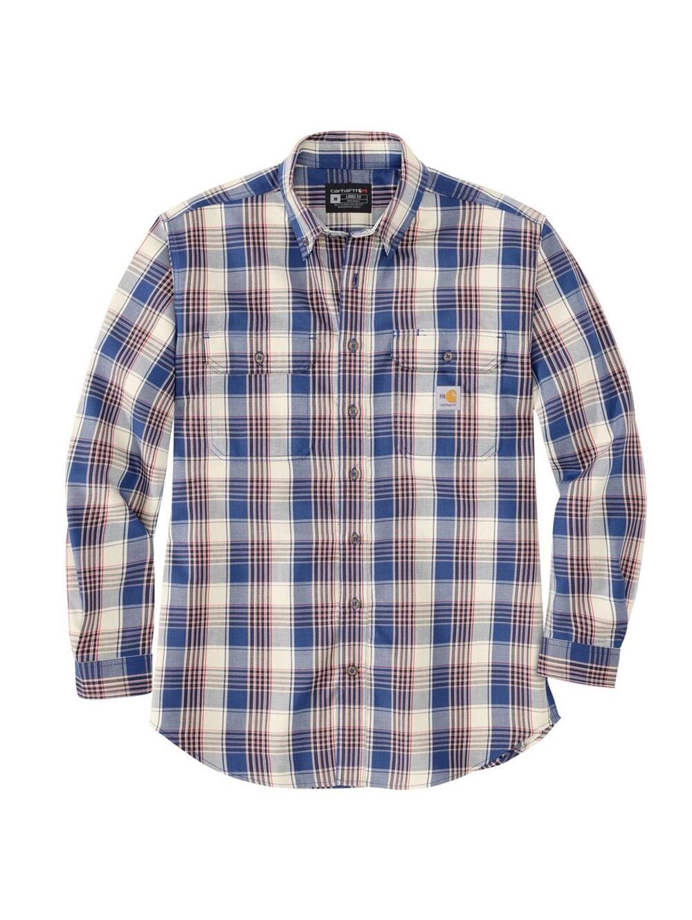Carhartt FR Rugged Flex Loose Fit Fire Twill Plaid Size M